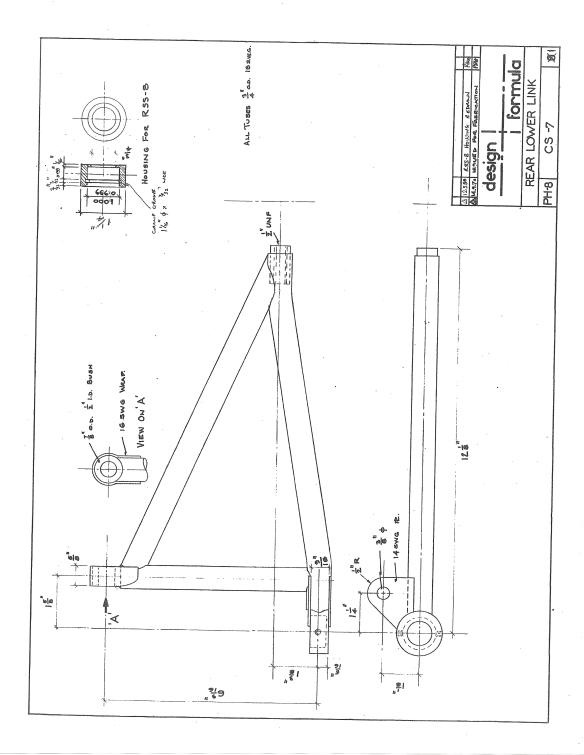 Elden FF Rear Suspension A Arm drawing